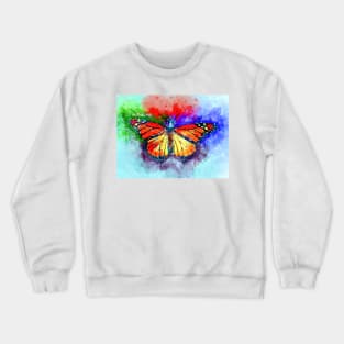 Watercolor Monarch Butterfly Crewneck Sweatshirt